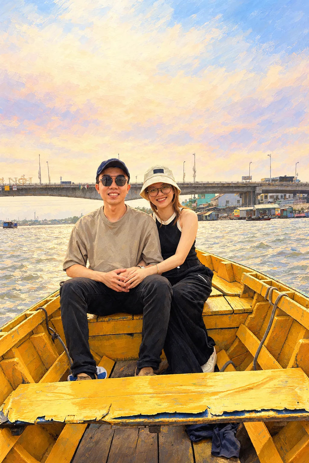 Tranh vẽ ở Chợ nổi Cái Răng